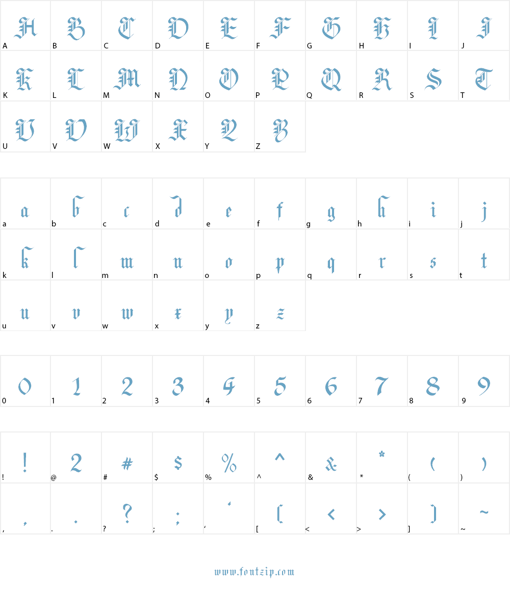 Lyric Poetry Font Character